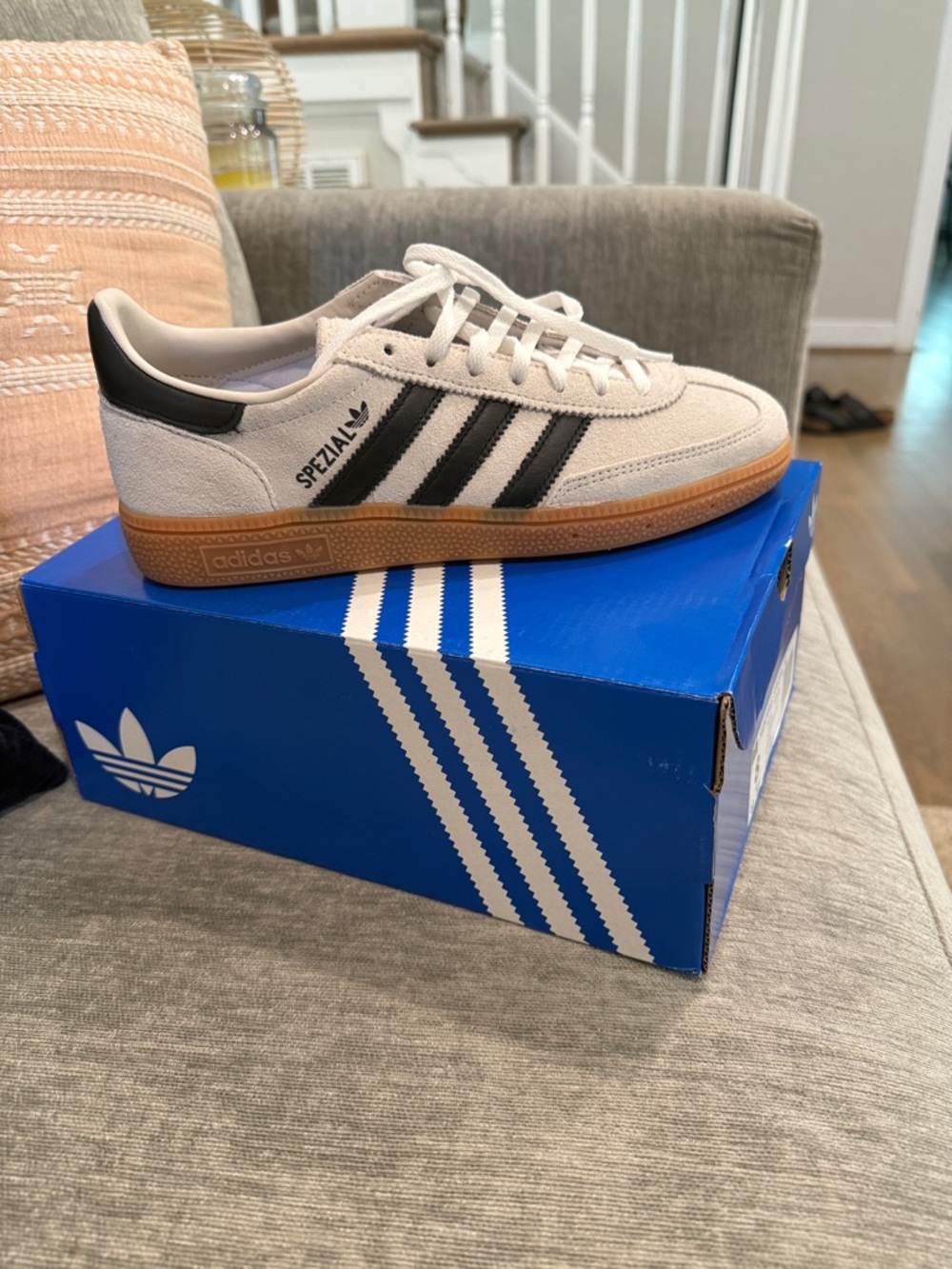 adidas Spezial Sneakers in White, Black and Gum